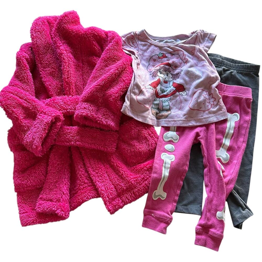 Garanimals Kids Pink Plush Jacket and Pink/Gray Outfit Set